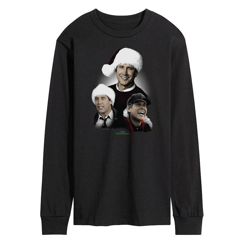 Mens National Lampoons Christmas Vacation Holiday Card Long Sleeve Graphic Tee Product Image