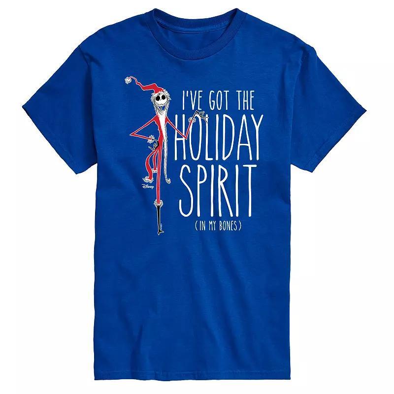 Mens Nightmare Before Christmas Holiday Spirit In My Bones Tee Blue Product Image