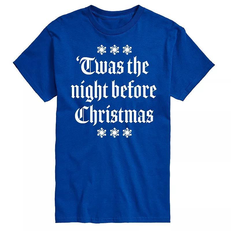 Mens Twas The Night Before Christmas Graphic Tee Product Image