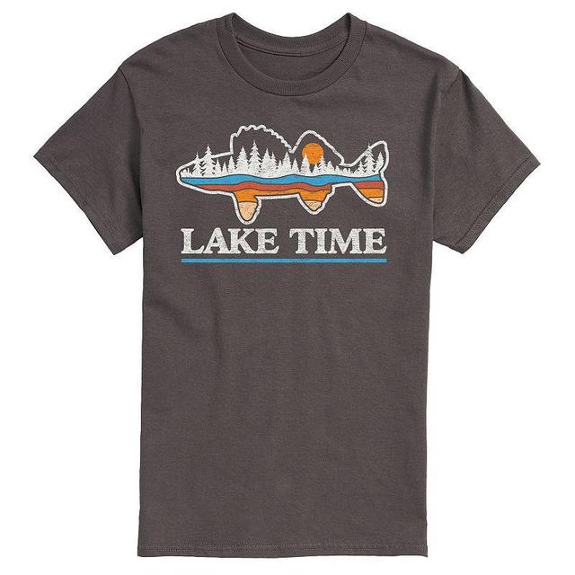 Mens Lake Time Graphic Tee Grey Product Image