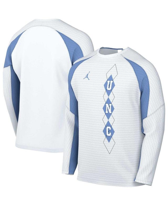 Mens Jordan White North Carolina Tar Heels Basketball Shooting Raglan Long Sleeve T-shirt Product Image