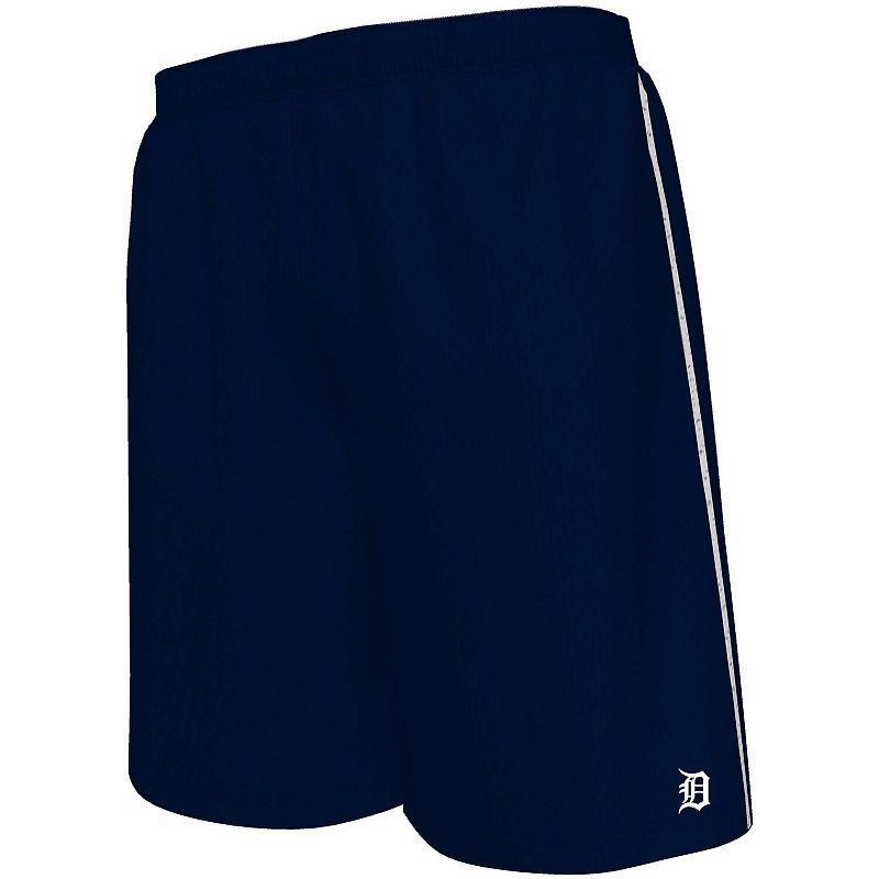 Mens Majestic Detroit Tigers Big & Tall Mesh Shorts Blue Product Image