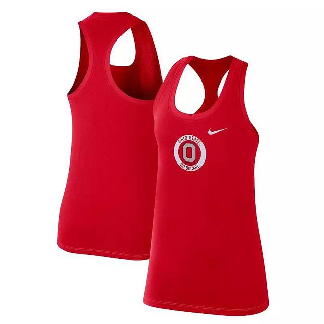 Womens Nike Scarlet Ohio State Buckeyes Modern Circle Racerback Tank Top Product Image