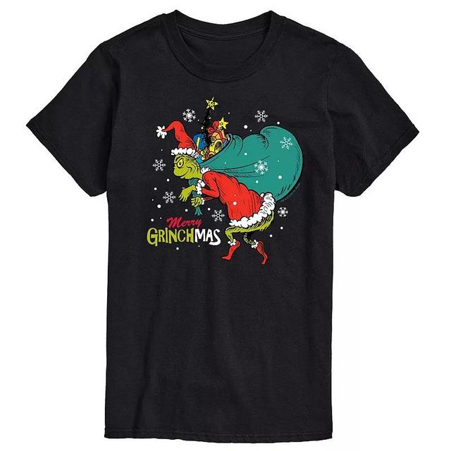 Big & Tall Dr. Seuss The Grinch Face Graphic Tee, Mens Product Image