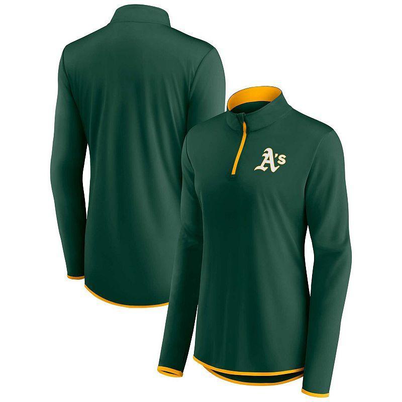 Womens Fanatics Branded Oakland Athletics Corner Quarter-Zip Top Product Image