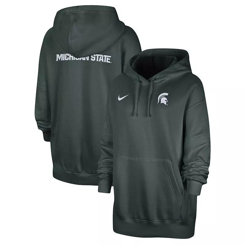 Womens Nike Michigan State Spartans Sideline Two-Hit Club Fleece Pullover Hoodie product image