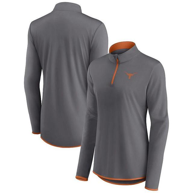 Womens Fanatics Gray Texas Longhorns Corner Quarter-Zip Top Product Image