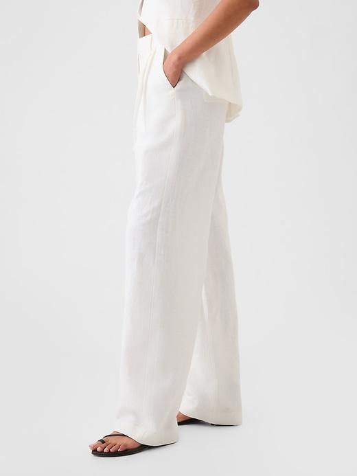 365 High Rise Linen-Cotton Trousers Product Image