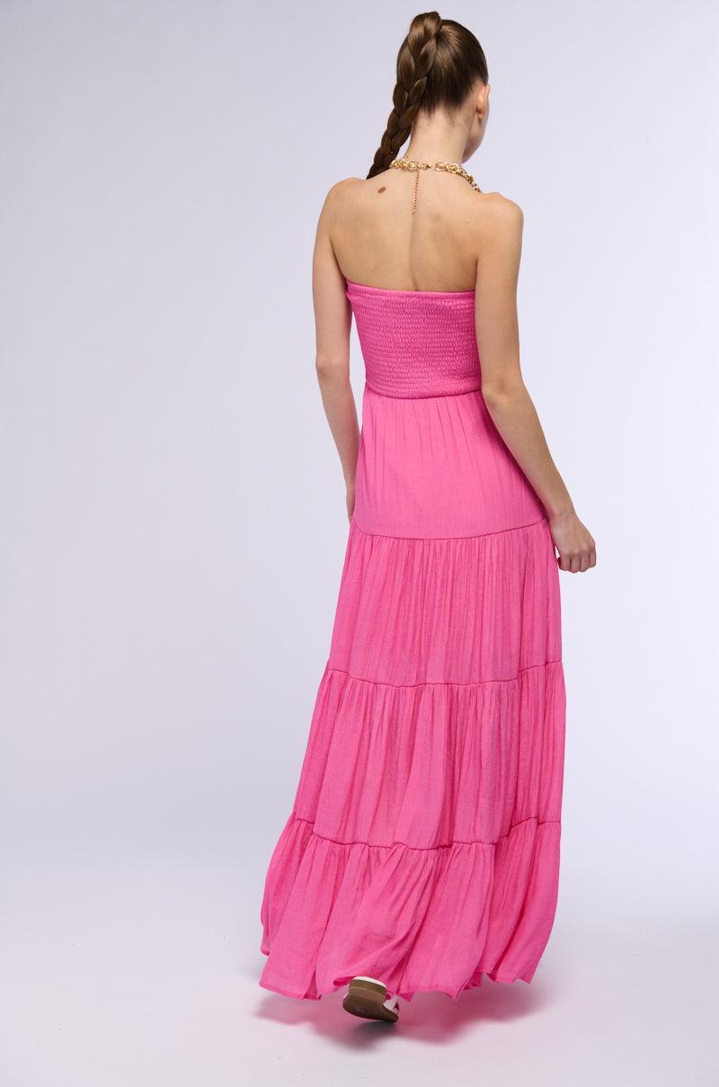 REMEMBER THE SUN STRAPLESS MAXI DRESS Product Image