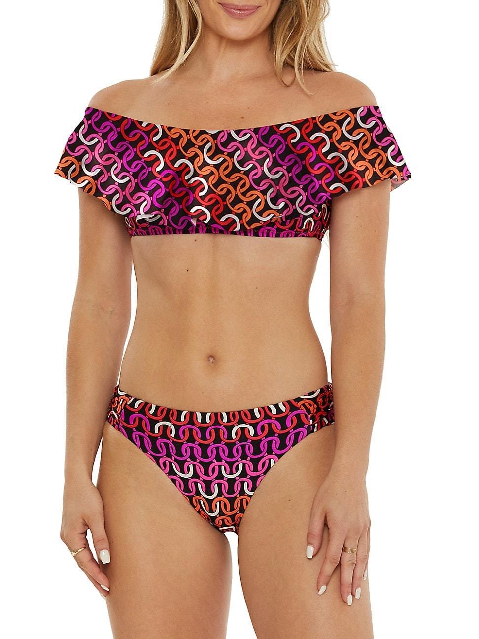 Womens Echo Ruffle Bandeau Bikini Top Product Image