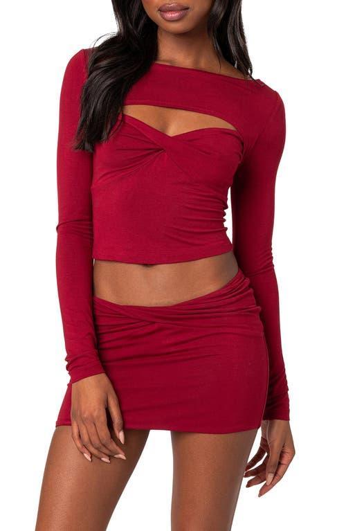 Womens Lara cut out twist front top Product Image