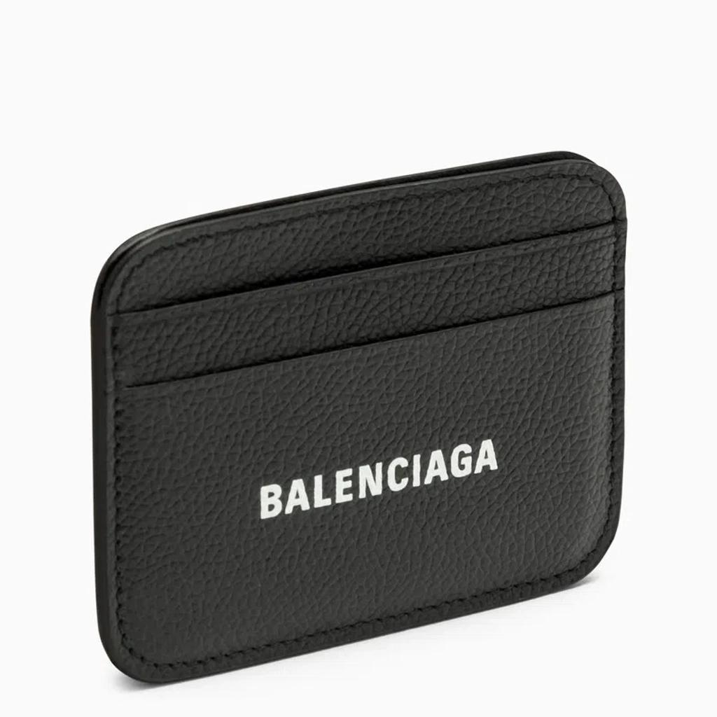 Black Leather Card Holder With Logo Product Image