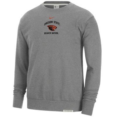 LSU Standard Issue Nike Men's College Fleece Crew-Neck Sweatshirt Product Image