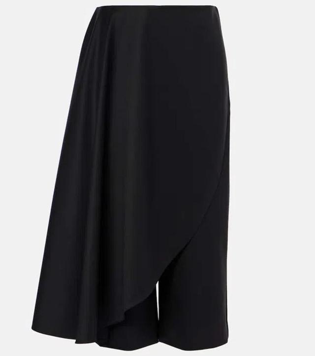 ALAÏA Wool Skirt Pants In Black Product Image