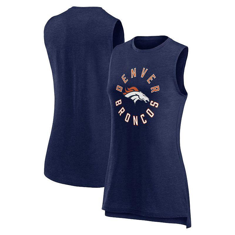 Womens Fanatics Branded Heather Denver Broncos What Goes Around Tank Top Blue Product Image