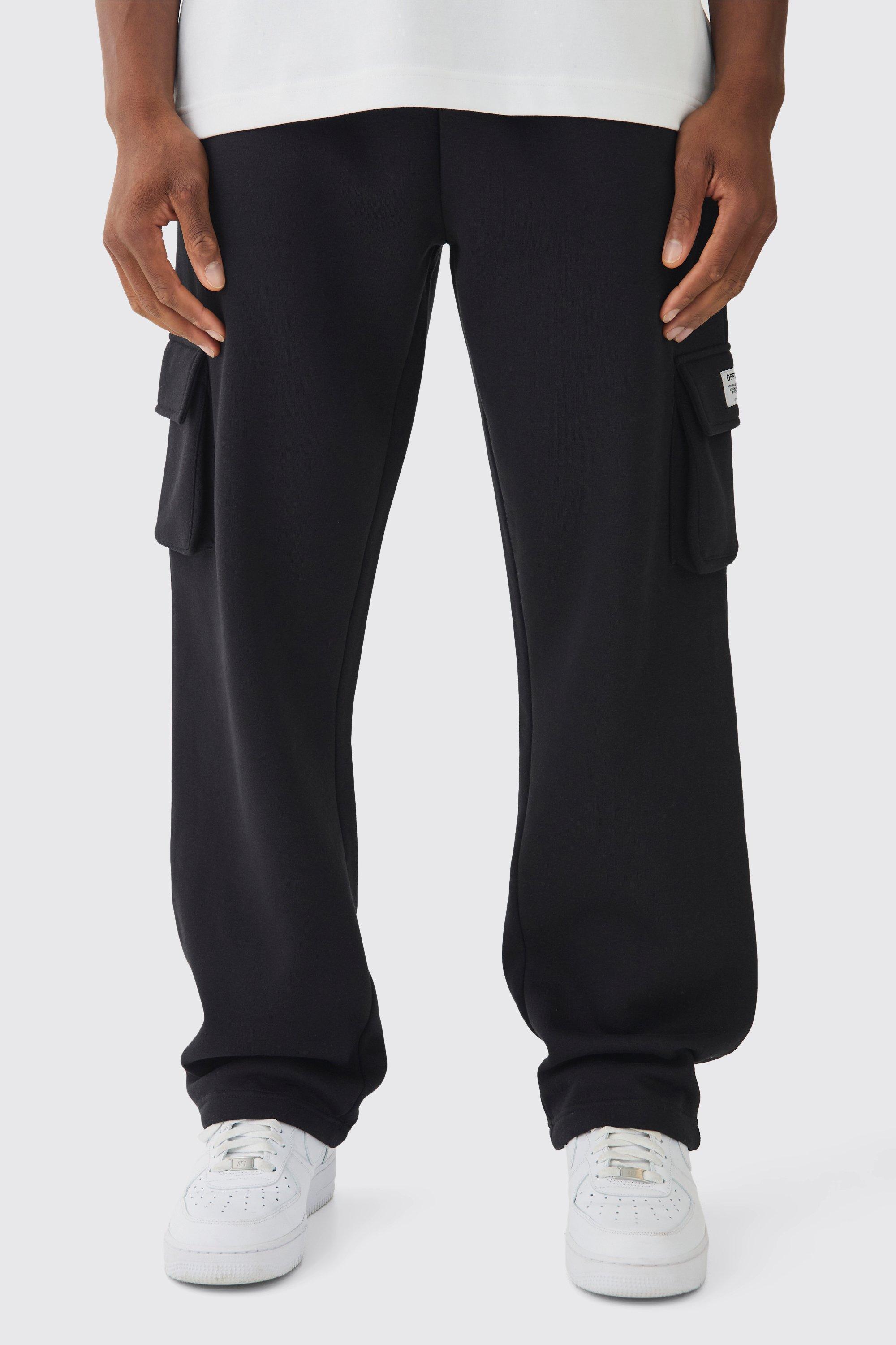 Relaxed Fit Woven Tab Basic Cargo Jogger | boohooMAN USA Product Image