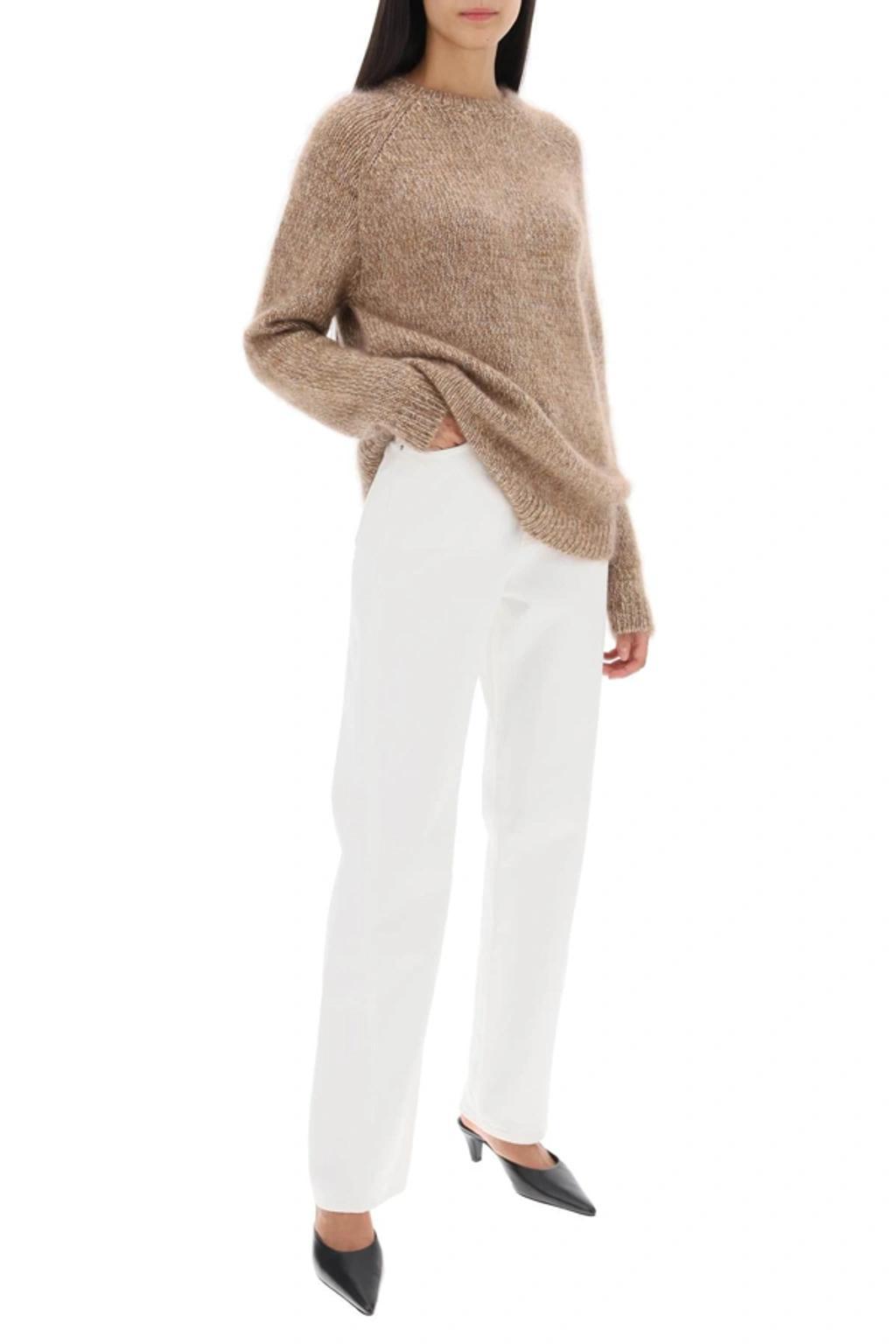 Beige Raglan Sweater In Cream Product Image