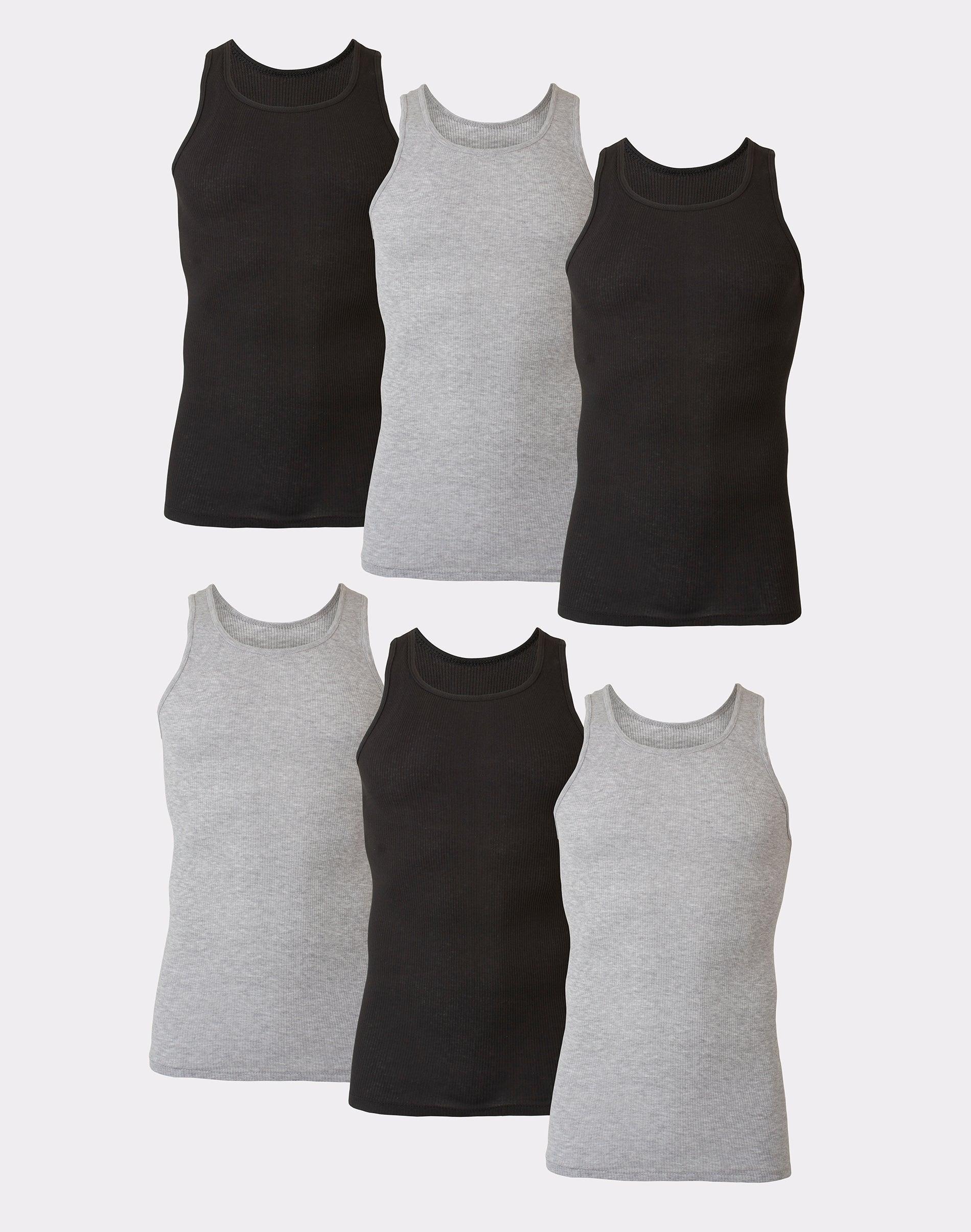 Mens Hanes Ultimate 6-pack Dyed Tank Top A-Shirts Product Image