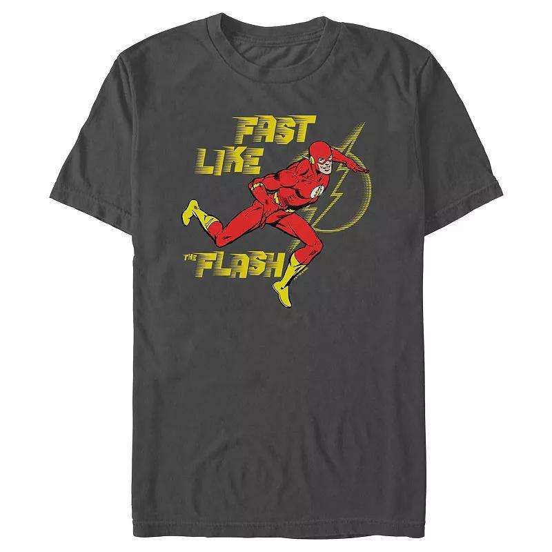 Mens The Flash Fast Like The Flash Graphic Tee Grey Product Image