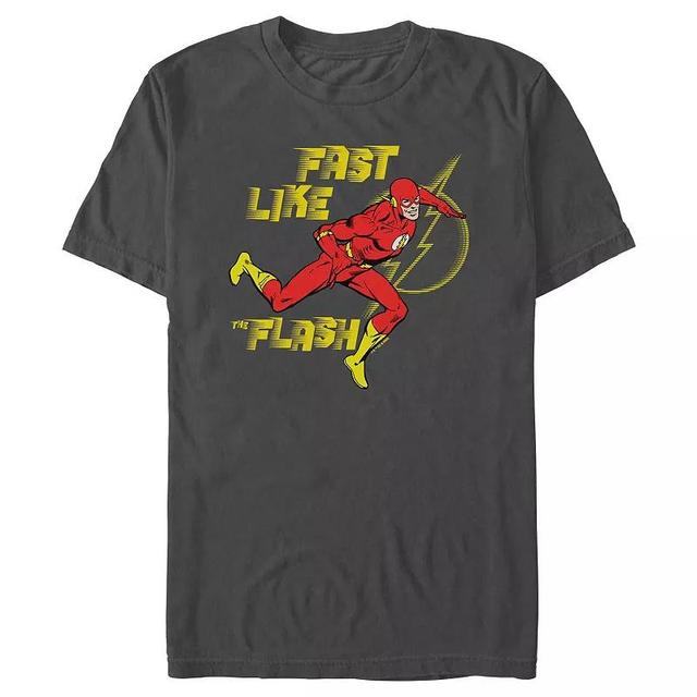 Mens The Flash Fast Like The Flash Graphic Tee Grey Product Image