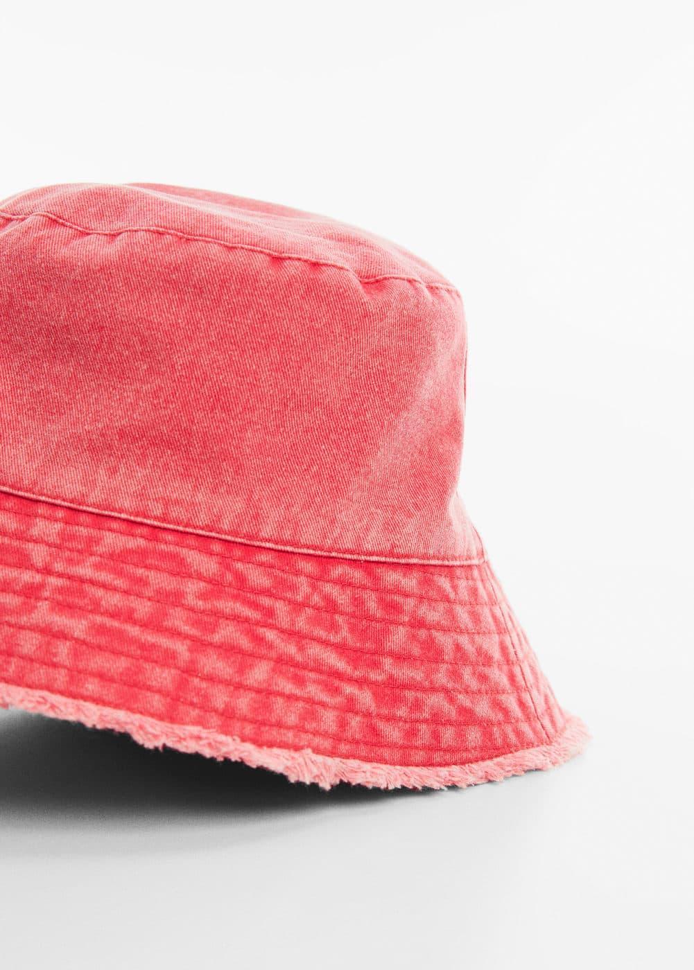 MANGO - Frayed bucket hat - One size - Women Product Image