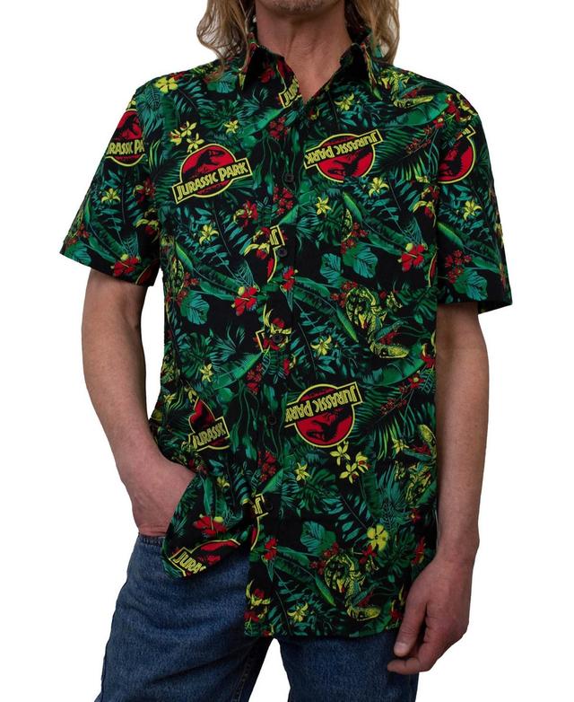 Fifth Sun Mens Tropical Raptor Short Sleeves Pattern Woven Shirt Product Image