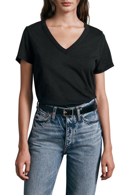 Womens V-Neck Cotton Tee Product Image