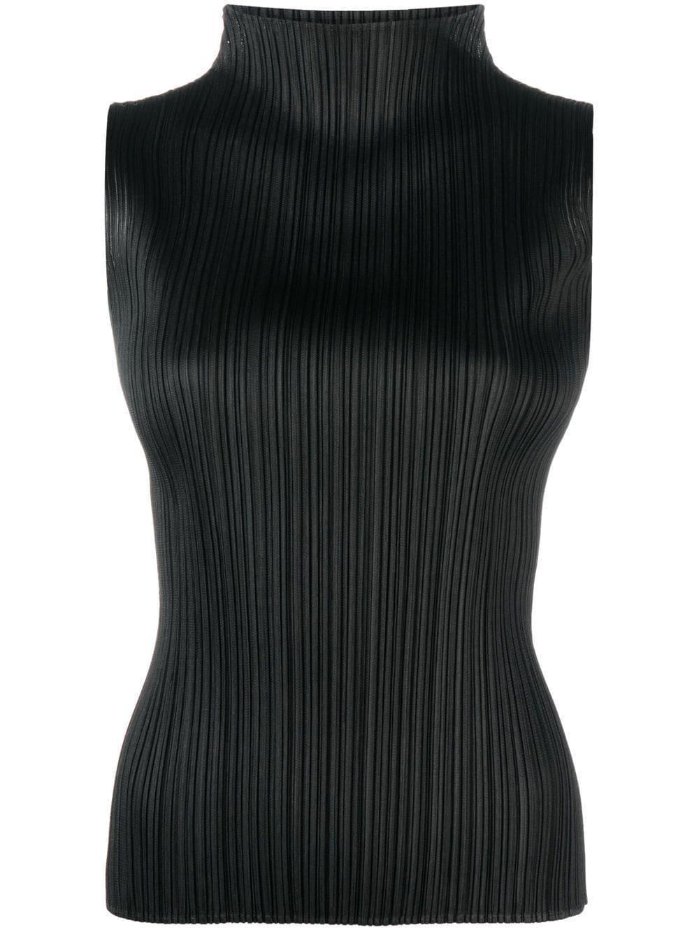 plisse sleeveless top Product Image