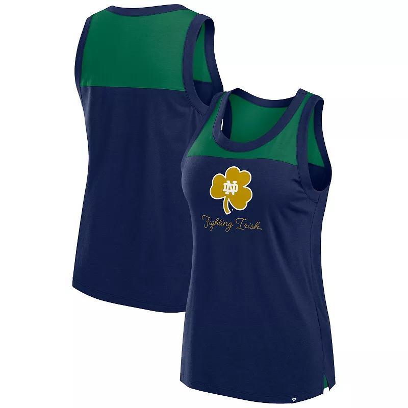 Womens Fanatics Notre Dame Fighting Irish Crosley Colorblock Tank Top Blue Product Image