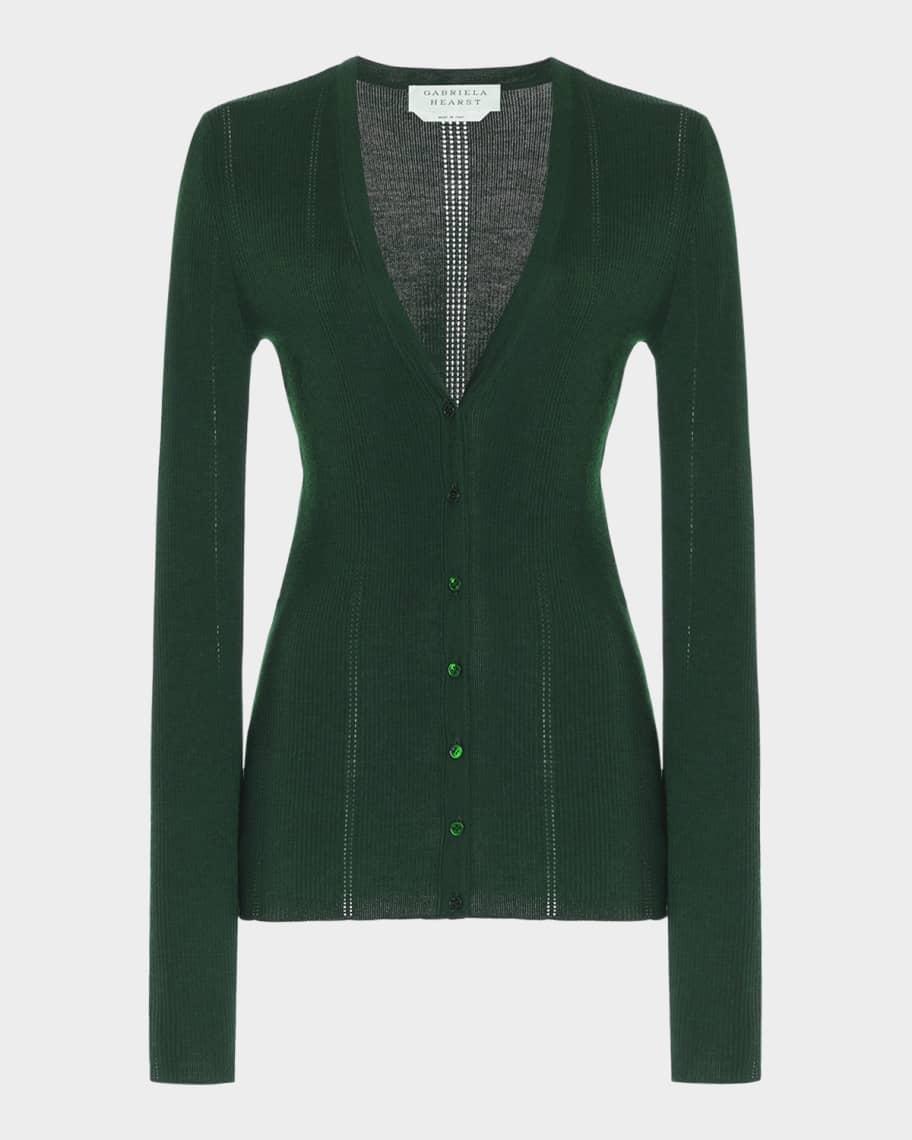 Lillian Slim V-Neck Wool Cardigan product image