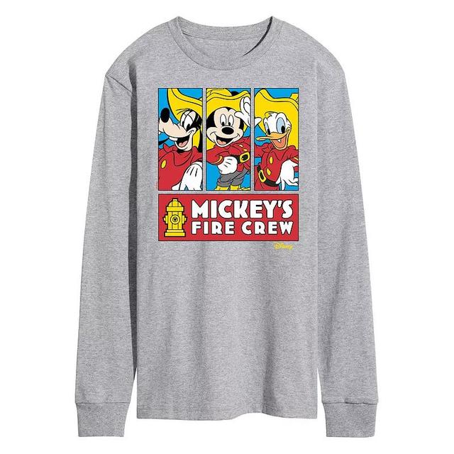 Disneys Mickey Mouse & Friends Mens Fire Crew Long Sleeve Graphic Tee Product Image