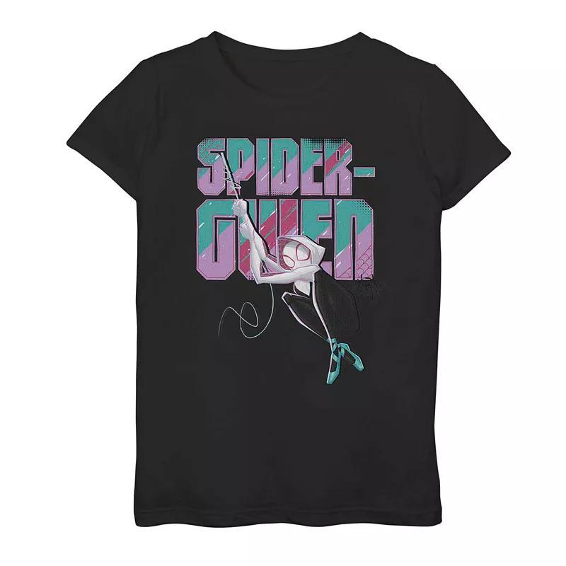 Juniors Spider-Verse Gwen Swinging Tank Top, Girls Pine Grey Product Image