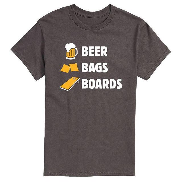 Mens Beer Bags Boards Tee Grey Product Image