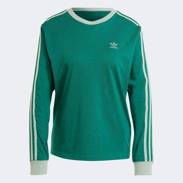 adidas Adicolor 3-Stripes Regular Long Sleeve Tee Better Scarlet XL Womens Product Image