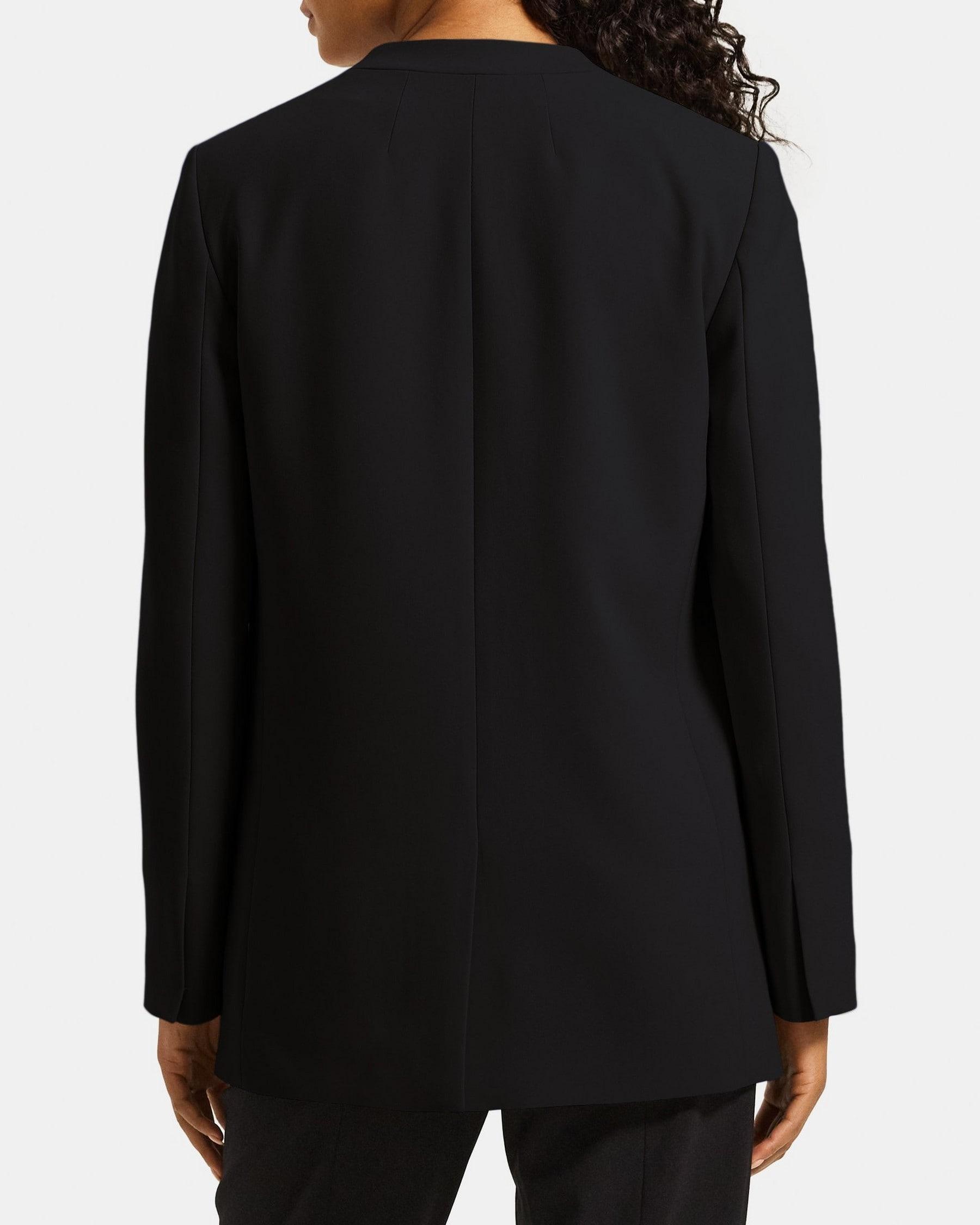 Collarless Blazer in Crepe Product Image