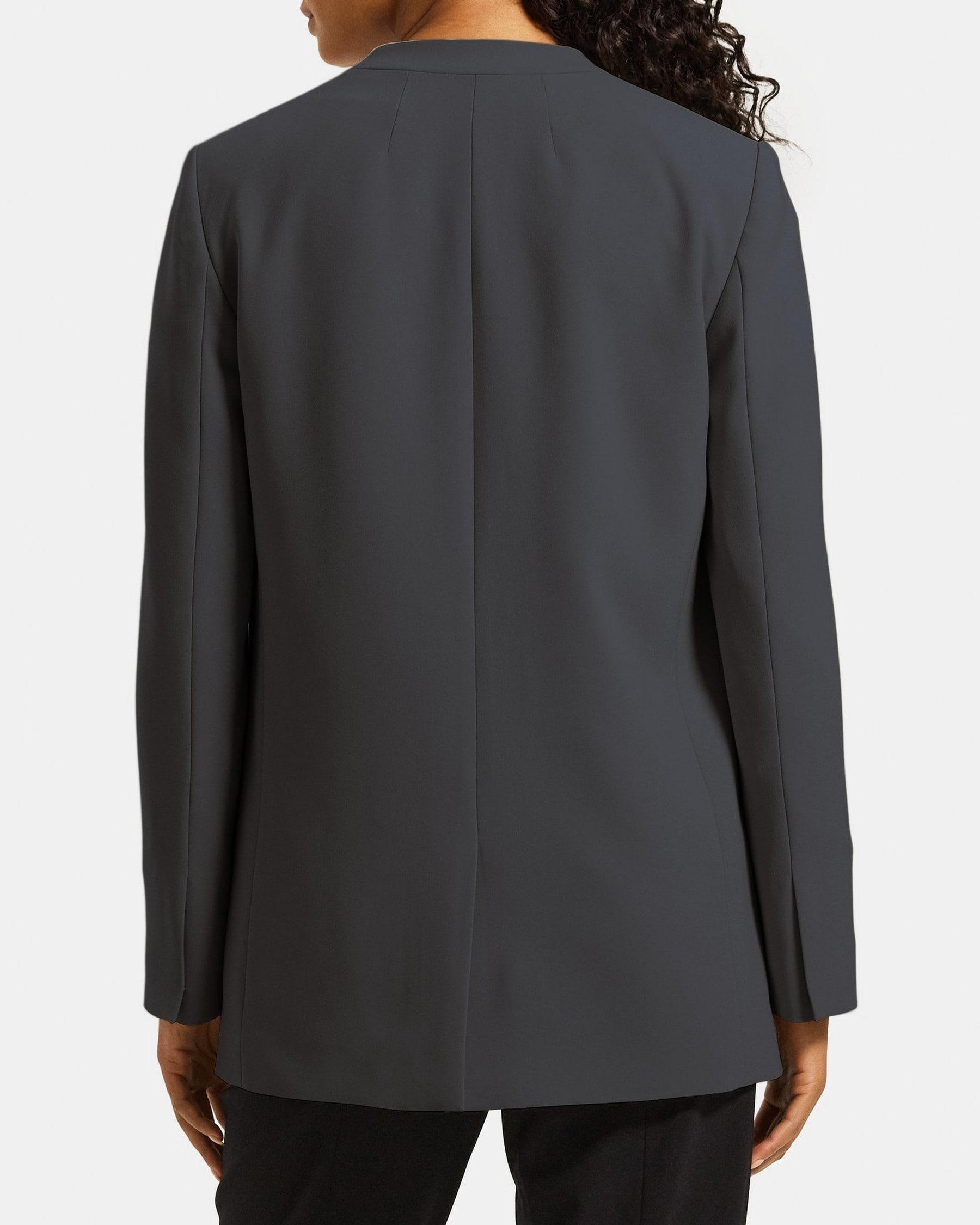 Collarless Blazer in Crepe Product Image