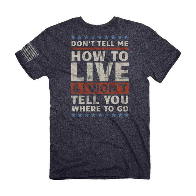 Buck Wear® Men's S/S Heathered Navy How to Live T-Shirt Product Image