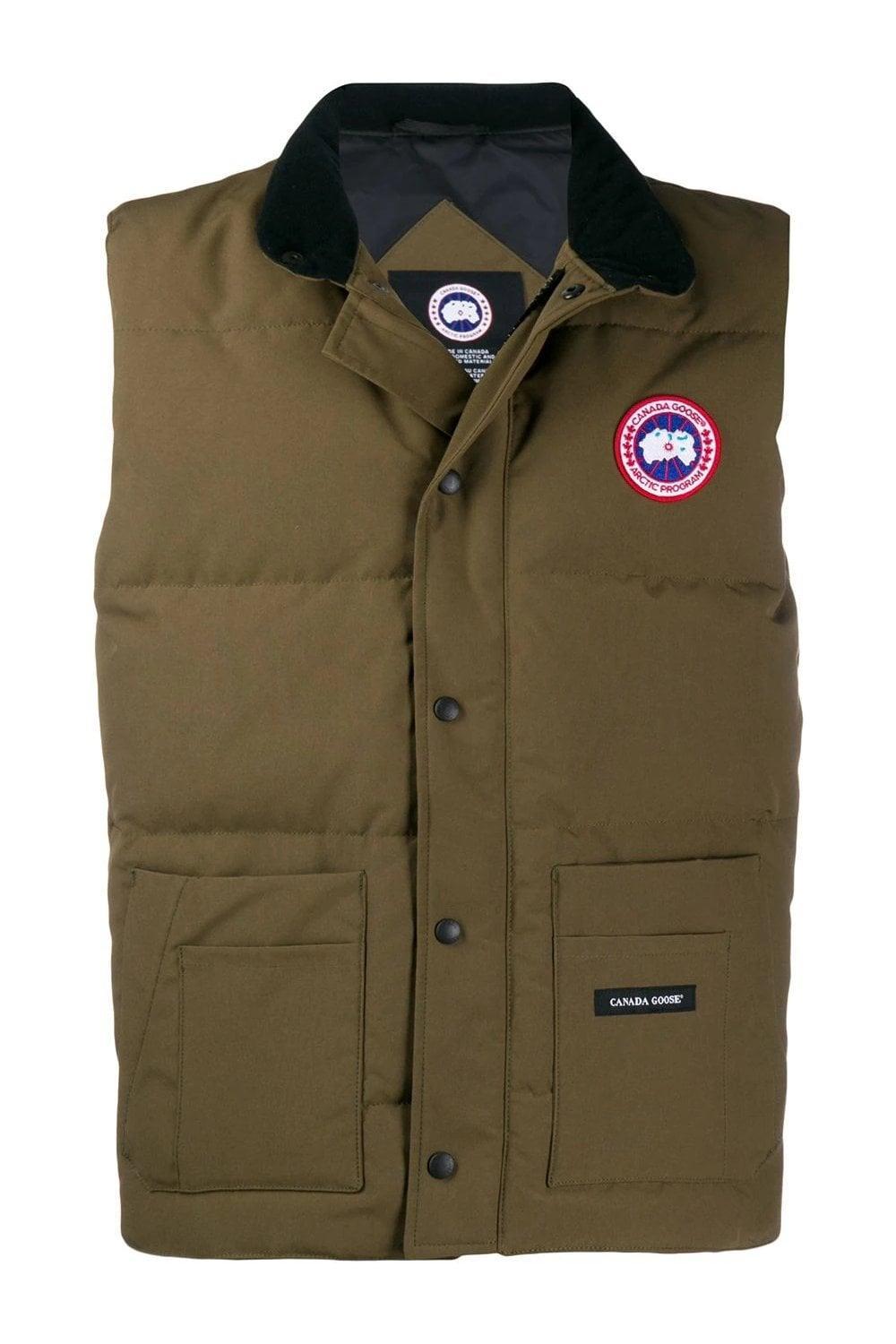 CANADA GOOSE Freestyle Crew Quilted Down Gilet In Military Green Product Image