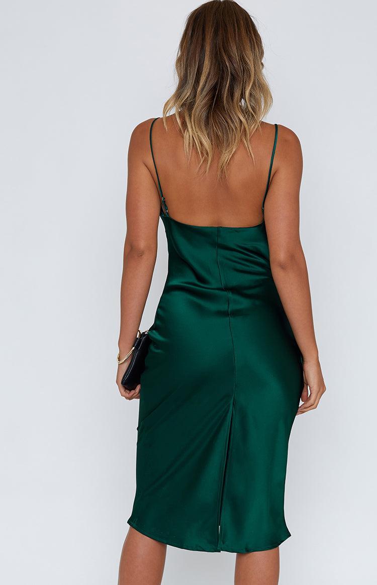 Schiffer Slip Midi Dress Emerald Product Image