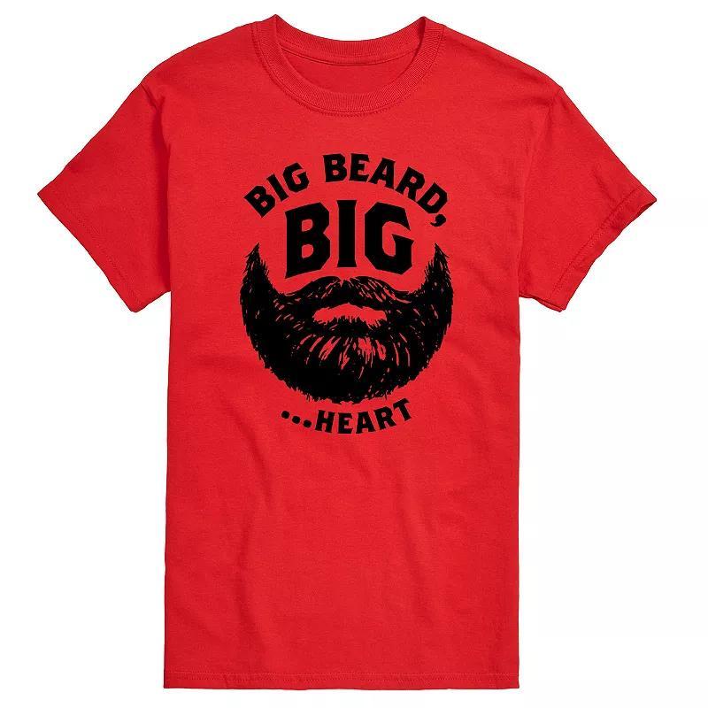 Big & Tall Big Beard Big Heart Graphic Tee, Mens White Product Image