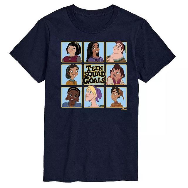 Disneys Wish Big & Tall Teen Squad Goals Grid Graphic Tee, Mens Product Image