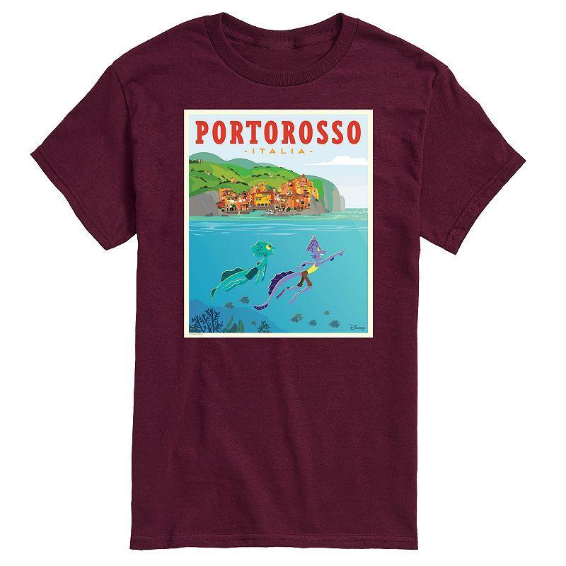 Disneys Luca Mens Portorossa Italy Postcard Graphic Tee Product Image