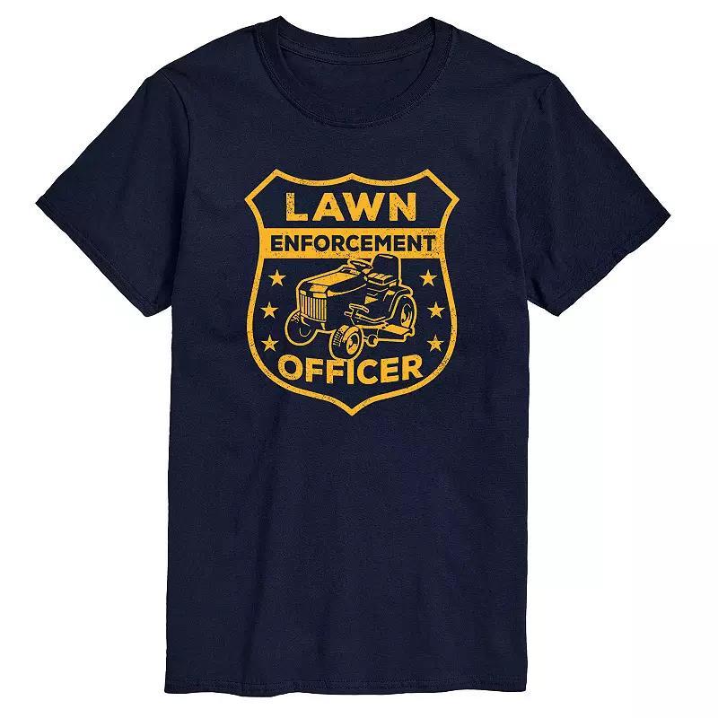 Mens Lawn Enforcement Officer Badge Graphic Tee Product Image