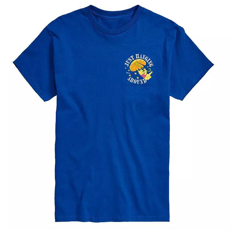 Disneys Winnie the Pooh Big & Tall Just Hanging Graphic Tee, Mens Med Blue Product Image