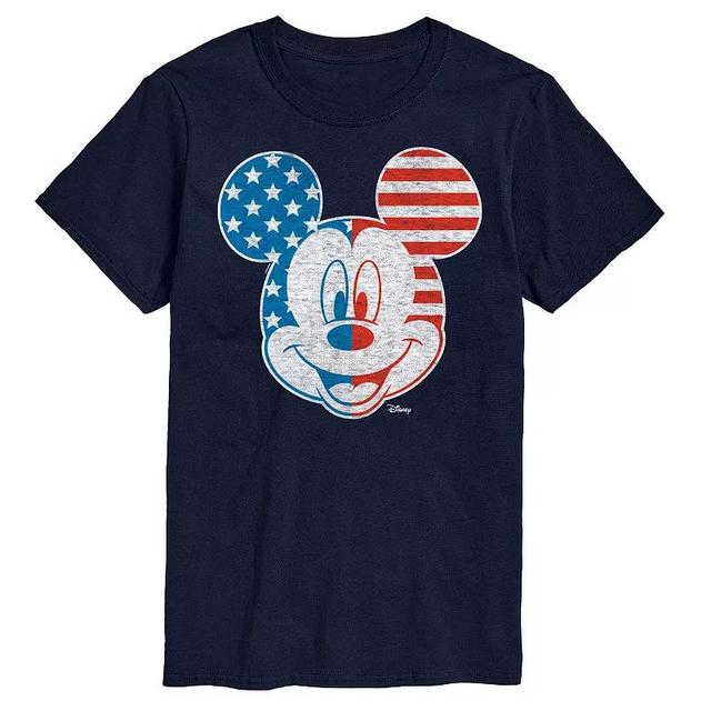 Disneys Mickey Mouse Mens Face America Graphic Tee Med Grey Product Image