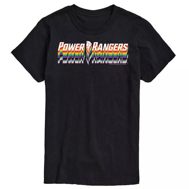 Big & Tall Power Rangers Pride Logo Graphic Tee, Mens Blue Product Image