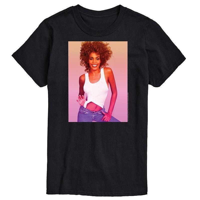 Mens Whitney Houston Photo Tee Black Product Image