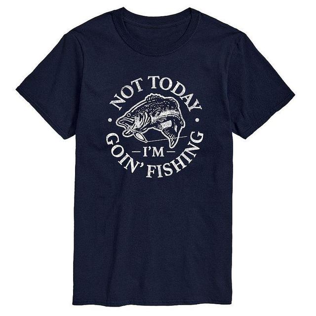 Big & Tall Goin Fishing Tee, Mens Blue Product Image