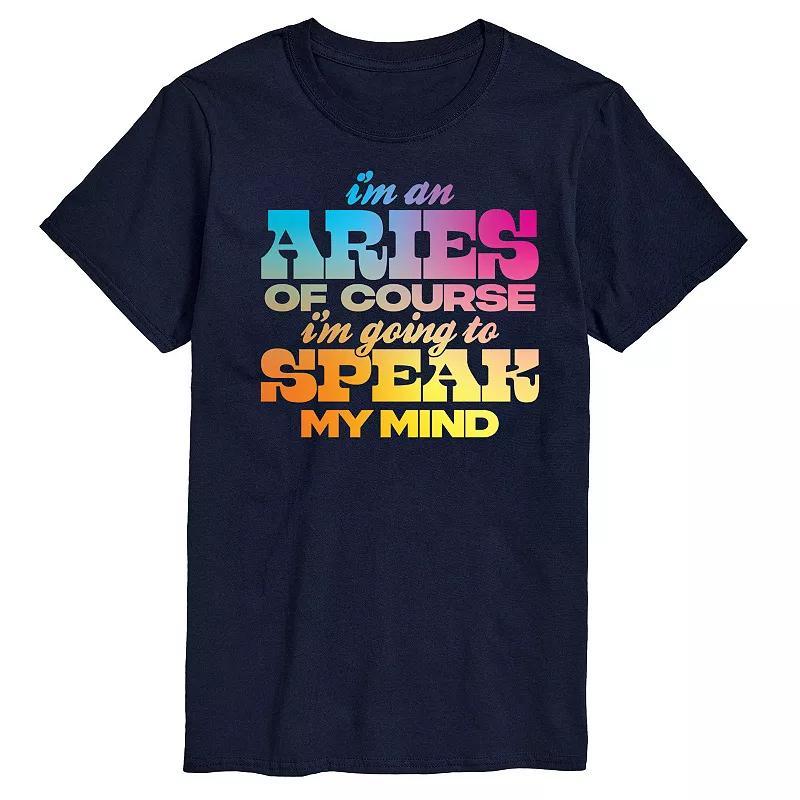 Mens Aries Speak My Mind Graphic Tee Product Image