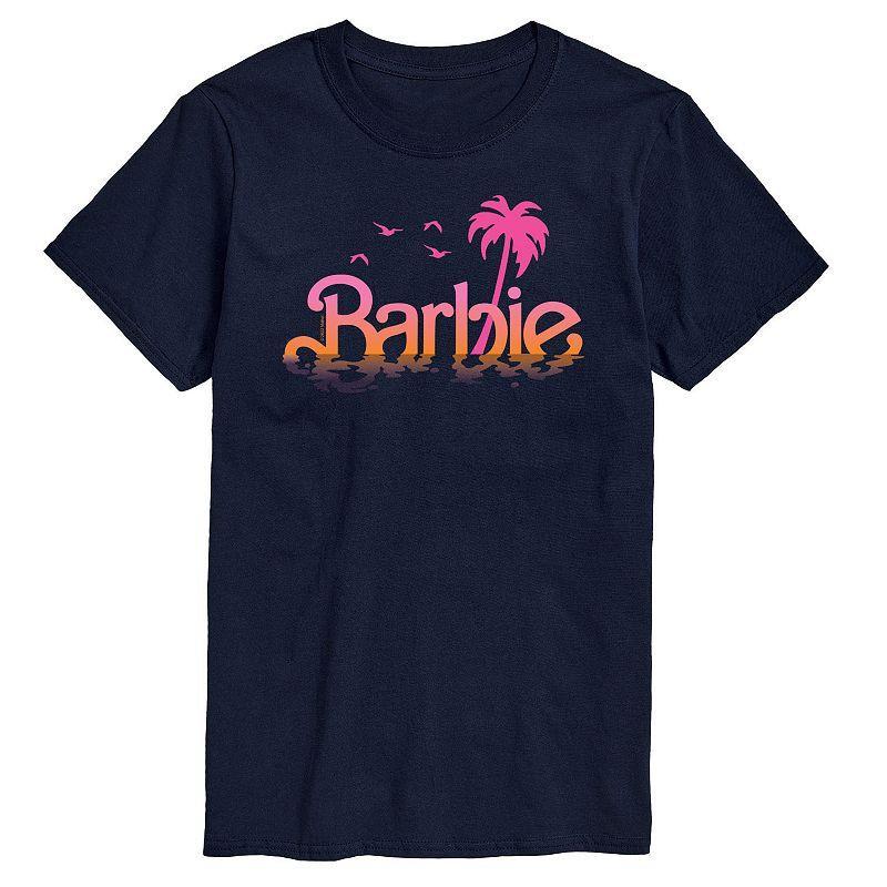 Big & Tall Barbie Logo Water Reflection Graphic Tee, Mens Product Image